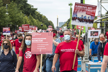 Demostratioin der Kultur-und Veranstaltungsbranche in Berlin