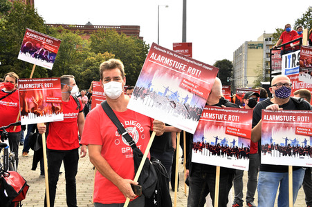 Demostratioin der Kultur-und Veranstaltungsbranche in Berlin
