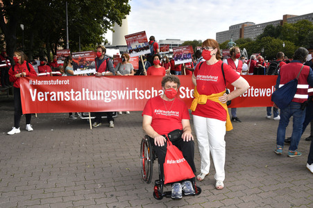 Demostratioin der Kultur-und Veranstaltungsbranche in Berlin