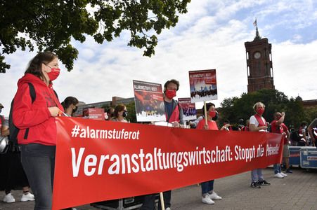 Demostratioin der Kultur-und Veranstaltungsbranche in Berlin