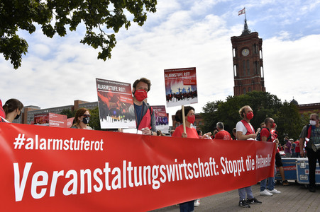 Demostratioin der Kultur-und Veranstaltungsbranche in Berlin
