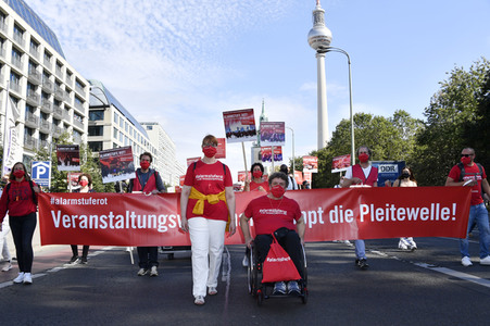 Demostratioin der Kultur-und Veranstaltungsbranche in Berlin