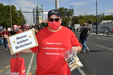 Demostratioin der Kultur-und Veranstaltungsbranche in Berlin