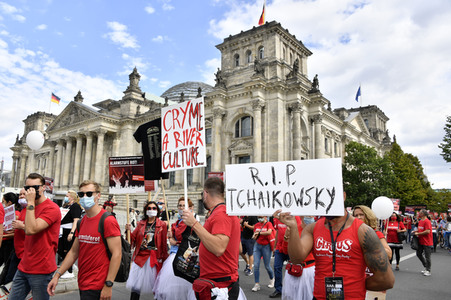 Demostratioin der Kultur-und Veranstaltungsbranche in Berlin