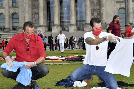 Demostratioin der Kultur-und Veranstaltungsbranche in Berlin