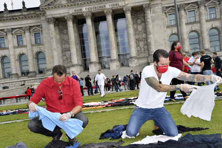 Demostratioin der Kultur-und Veranstaltungsbranche in Berlin
