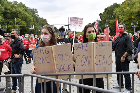 Demostratioin der Kultur-und Veranstaltungsbranche in Berlin