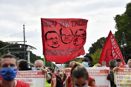 Demostratioin der Kultur-und Veranstaltungsbranche in Berlin