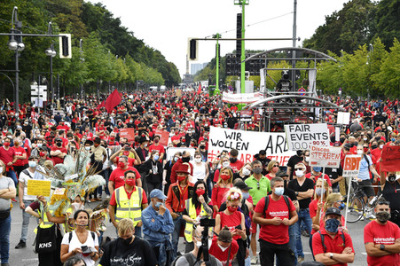 Demostratioin der Kultur-und Veranstaltungsbranche in Berlin
