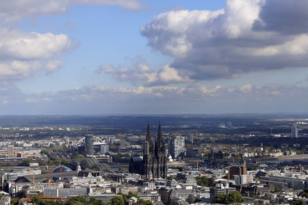Blick vom Fernsehturm Colonius in Köln