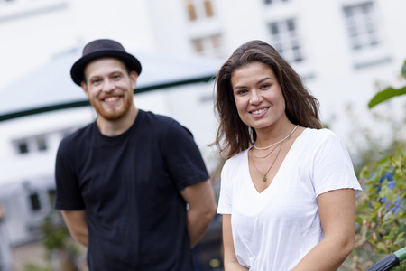 Pressetermin mit Sharon Berlinghoff und Patrick Müller in der Emmaus Gemeinschaft Köln