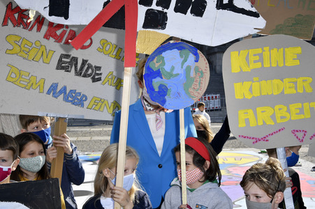 Fototermin anlässlich des Weltkindertags 2020 in Berlin