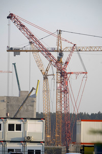 Baustelle der Tesla Gigafactory 4 in Grünheide