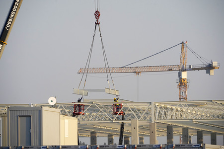 Baustelle der Tesla Gigafactory 4 in Grünheide