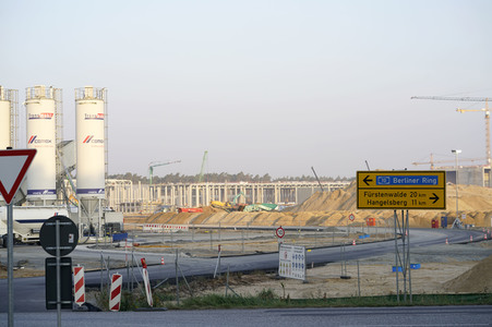 Baustelle der Tesla Gigafactory 4 in Grünheide
