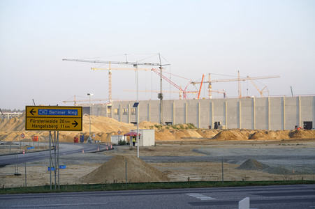 Baustelle der Tesla Gigafactory 4 in Grünheide
