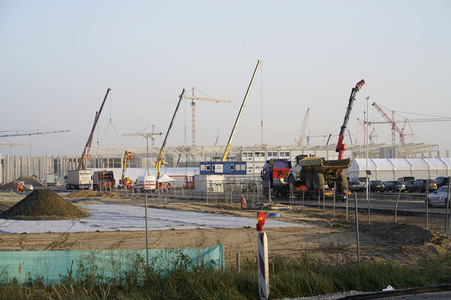 Baustelle der Tesla Gigafactory 4 in Grünheide