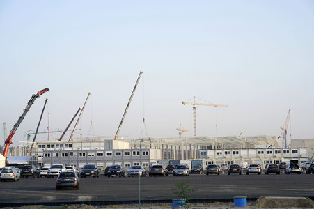 Baustelle der Tesla Gigafactory 4 in Grünheide