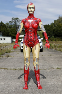 GEEK ART: Iron Woman und Black Widow Bodypainting