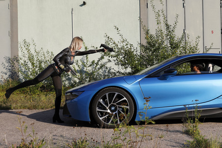 GEEK ART: Iron Woman und Black Widow Bodypainting