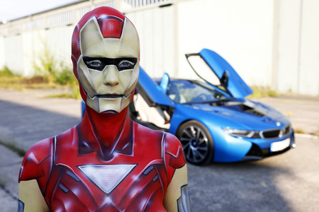 GEEK ART: Iron Woman und Black Widow Bodypainting