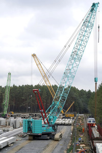 Baustelle der Tesla Gigafactory 4 in Grünheide