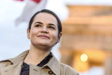 Demo für die Belarus Opposotionsbewegung in Berlin