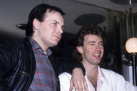 Pressekonferenz mit Sharpe & Numan in London