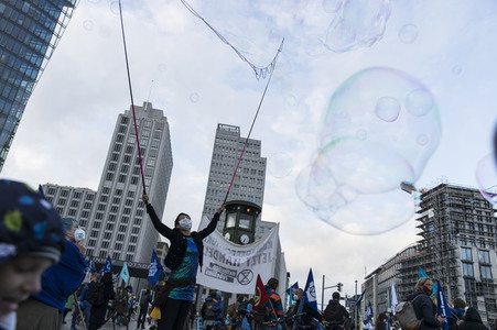 Protestaktion von Exctinction Rebellion in Berlin