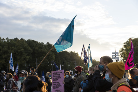 Protestaktion von Exctinction Rebellion in Berlin