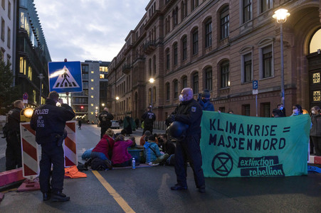 Protestaktion von Exctinction Rebellion in Berlin