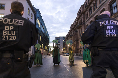 Protestaktion von Exctinction Rebellion in Berlin