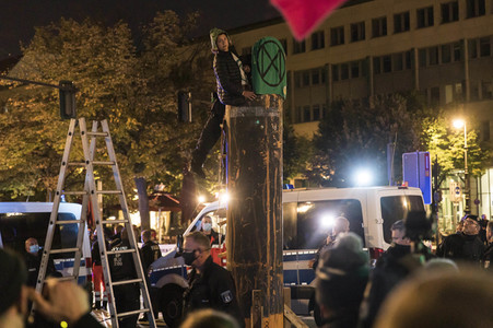 Protestaktion von Exctinction Rebellion in Berlin