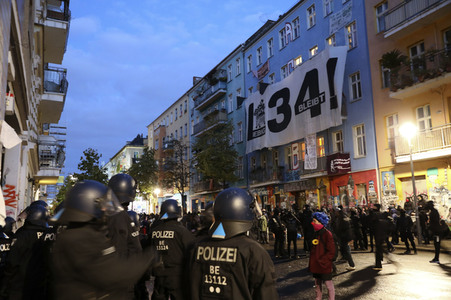 Räumung des Wohnprojektes Liebig 34 in Berlin