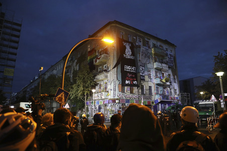 Räumung des Wohnprojektes Liebig 34 in Berlin