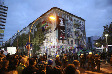 Räumung des Wohnprojektes Liebig 34 in Berlin