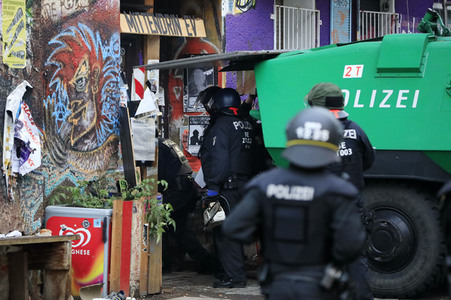 Räumung des Wohnprojektes Liebig 34 in Berlin
