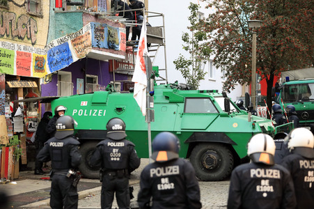 Räumung des Wohnprojektes Liebig 34 in Berlin