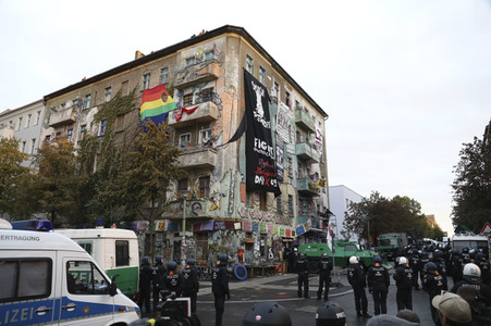 Räumung des Wohnprojektes Liebig 34 in Berlin