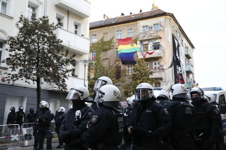 Räumung des Wohnprojektes Liebig 34 in Berlin