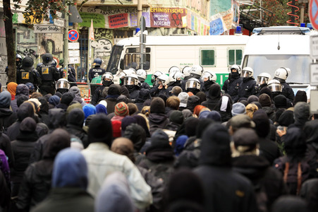 Räumung des Wohnprojektes Liebig 34 in Berlin