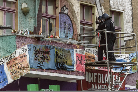 Räumung des Wohnprojektes Liebig 34 in Berlin