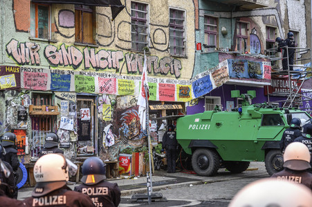 Räumung des Wohnprojektes Liebig 34 in Berlin