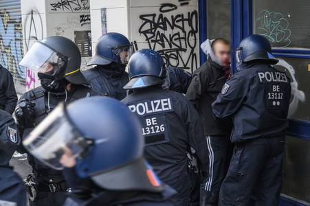 Räumung des Wohnprojektes Liebig 34 in Berlin