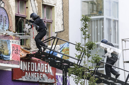 Räumung des Wohnprojektes Liebig 34 in Berlin