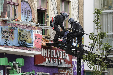 Räumung des Wohnprojektes Liebig 34 in Berlin