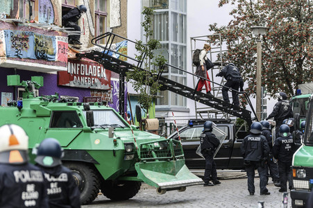 Räumung des Wohnprojektes Liebig 34 in Berlin