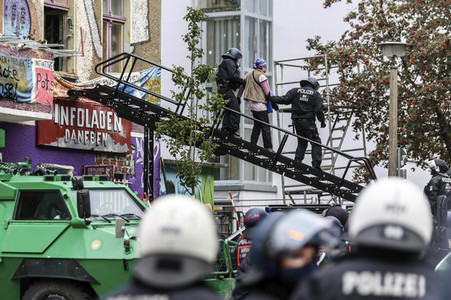 Räumung des Wohnprojektes Liebig 34 in Berlin