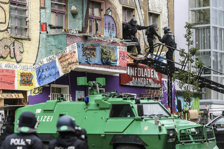 Räumung des Wohnprojektes Liebig 34 in Berlin