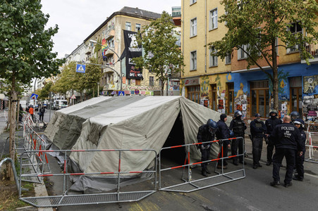 Räumung des Hausprojekts Liebig 34 in Berlin